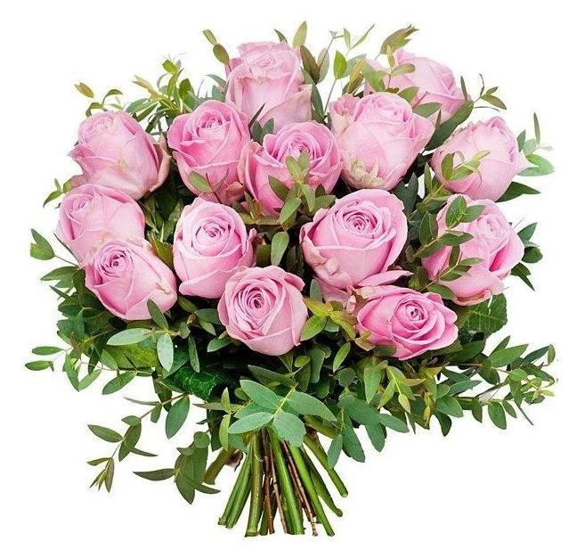 Pink Roses With Parvifolia Bouquet