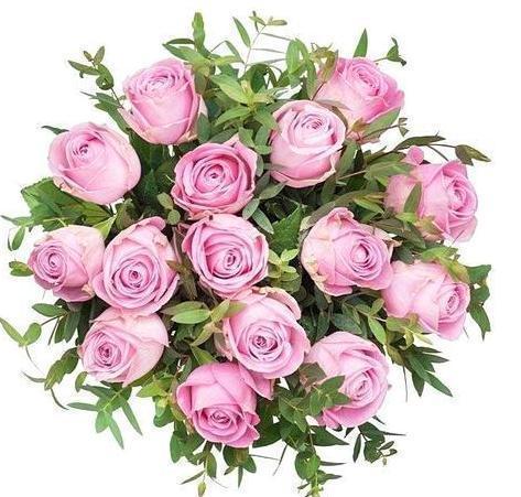 Pink Roses With Parvifolia Bouquet