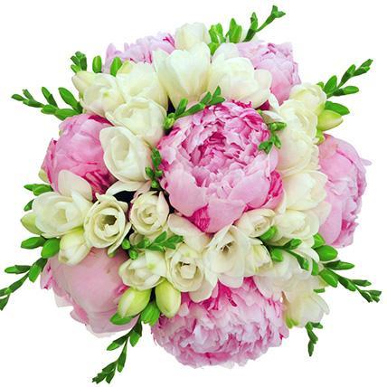 Pink Peony & Freesias Bouquet